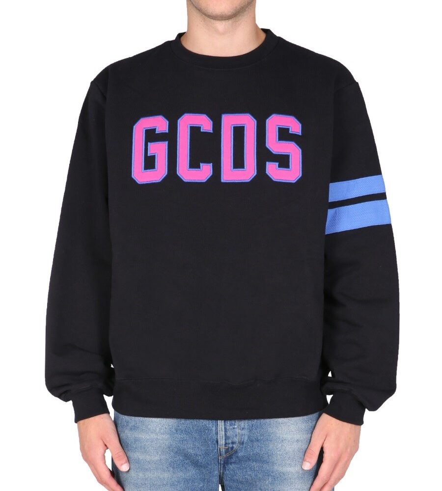 LOGO EMBROIDERED COTTON SWEATSHIRT gcds Man
